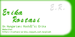 erika rostasi business card